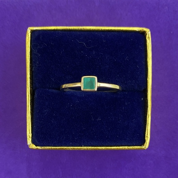 Mejuri Jewelry - 💛 Mejuri 14k Gold Square Malachite Ring | Minimalist Stackable Fine Jewelry